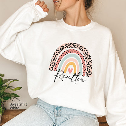Realtor Sweatshirt,Real Estate Agent Shirt,Realtor Sweatshirt,Gift for Real Estate Agent,House Sweatshirt,Realtor TShirt,Leopard Shirt,C6227