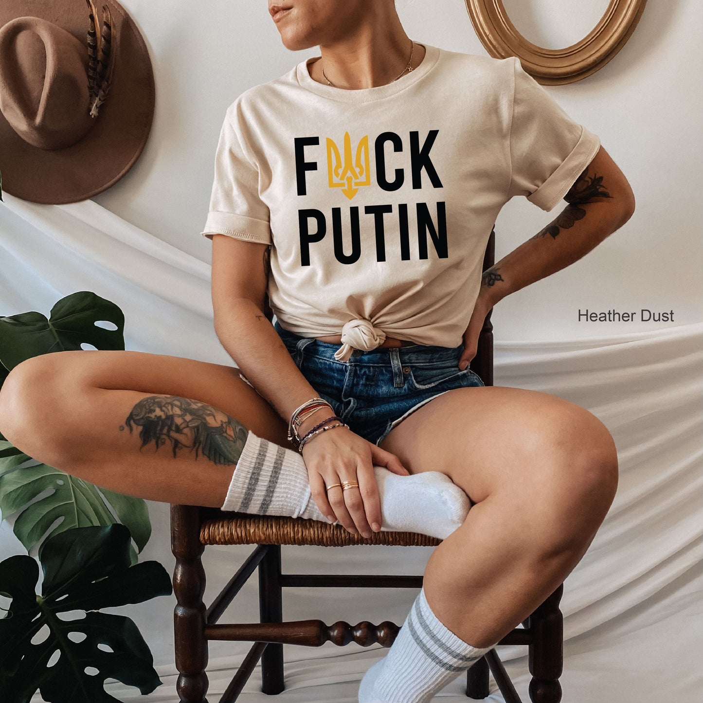 F**K Putin Shirt, Stand with Ukraine Shirt, Anti-Putin Tee, Funny Puck Futin Tshirt for Ukrainian Patriots, C6583