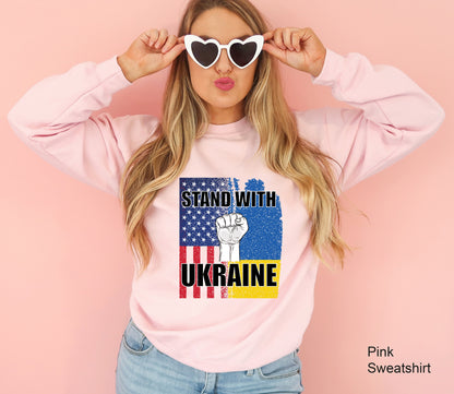 Stand with Ukraine Sweatshirt, Ukrainian Flag Hoodie, No War Shirt, Ukraine Peace Shirt, Ukraine People Shirt, Свитшот Украина, C6605