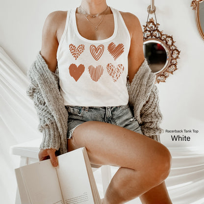 Heart Shirt, Valentines Day Shirt, Heart Shapes Shirt,  Valentines Day Shirts For Women, Cute Heart T-shirt, Cute Valentine Tee, C6375
