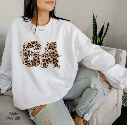 State Sweatshirt, Hometown Hoodie, City Shirt, Leopard Custom Tee, Personalized Woman's Hoodie, State Pride Tee, Vacation Shirt, C6621