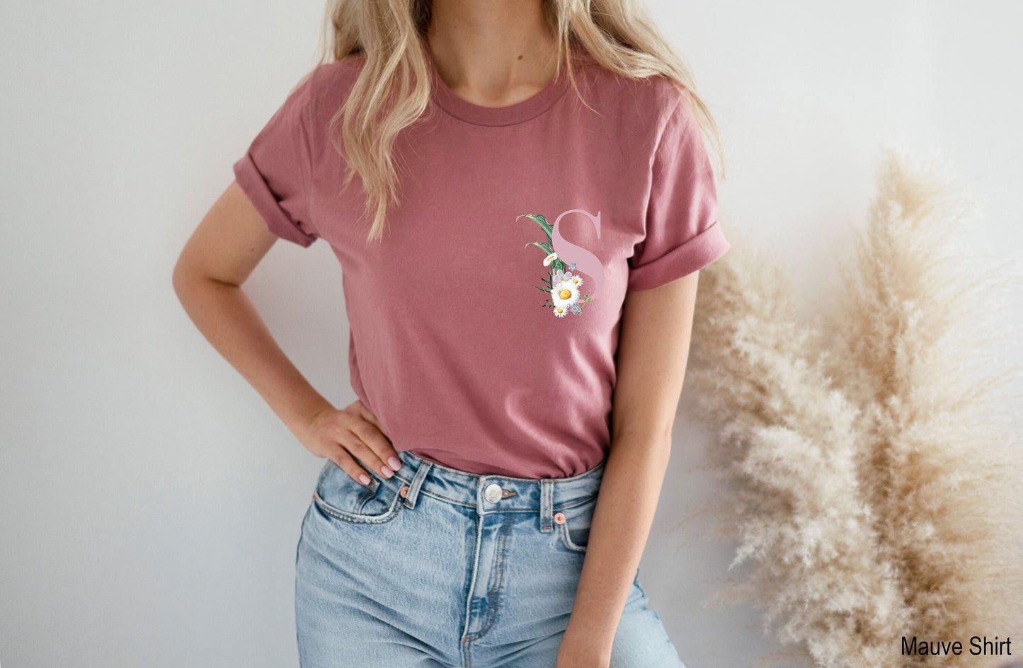 Custom Initial Letter Shirt, Personalized Valentines Shirt,  Minimalist Name Printing Shirt, Valentines Shirt, Loved, C6660