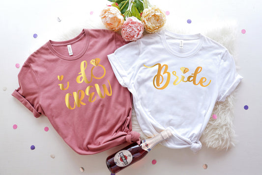 Team Bride Shirts, Bridal Shirt, I Do Crew Shirt, Engagement Party Shirt, Bride Shirt, Bachelorette Party Shirts, Bridesmaid Shirts, C6663