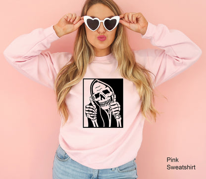 Skull Stay Positive Sweatshirt, Stay Positive Hoodie, Skeleton Hoodie, Skeleton Halloween, Halloween T Shirt, Funny Halloween Shirt, C6668