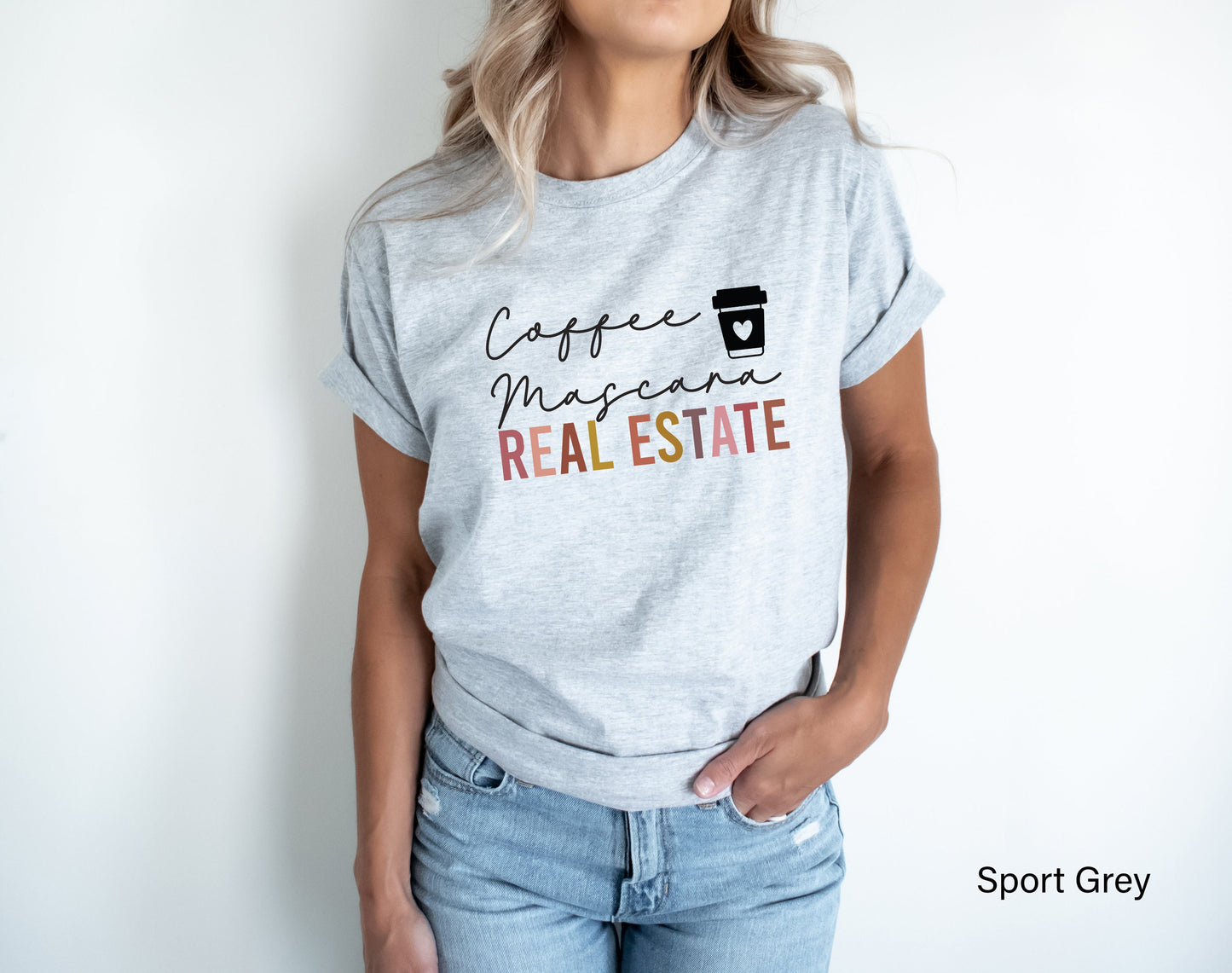 Coffee Mascara & Real Estate Sweatshirt, Cute Real Estate Agent Hoodie, Birthday Gift, Realty Shirt, Selling Houses Shirt, C6688