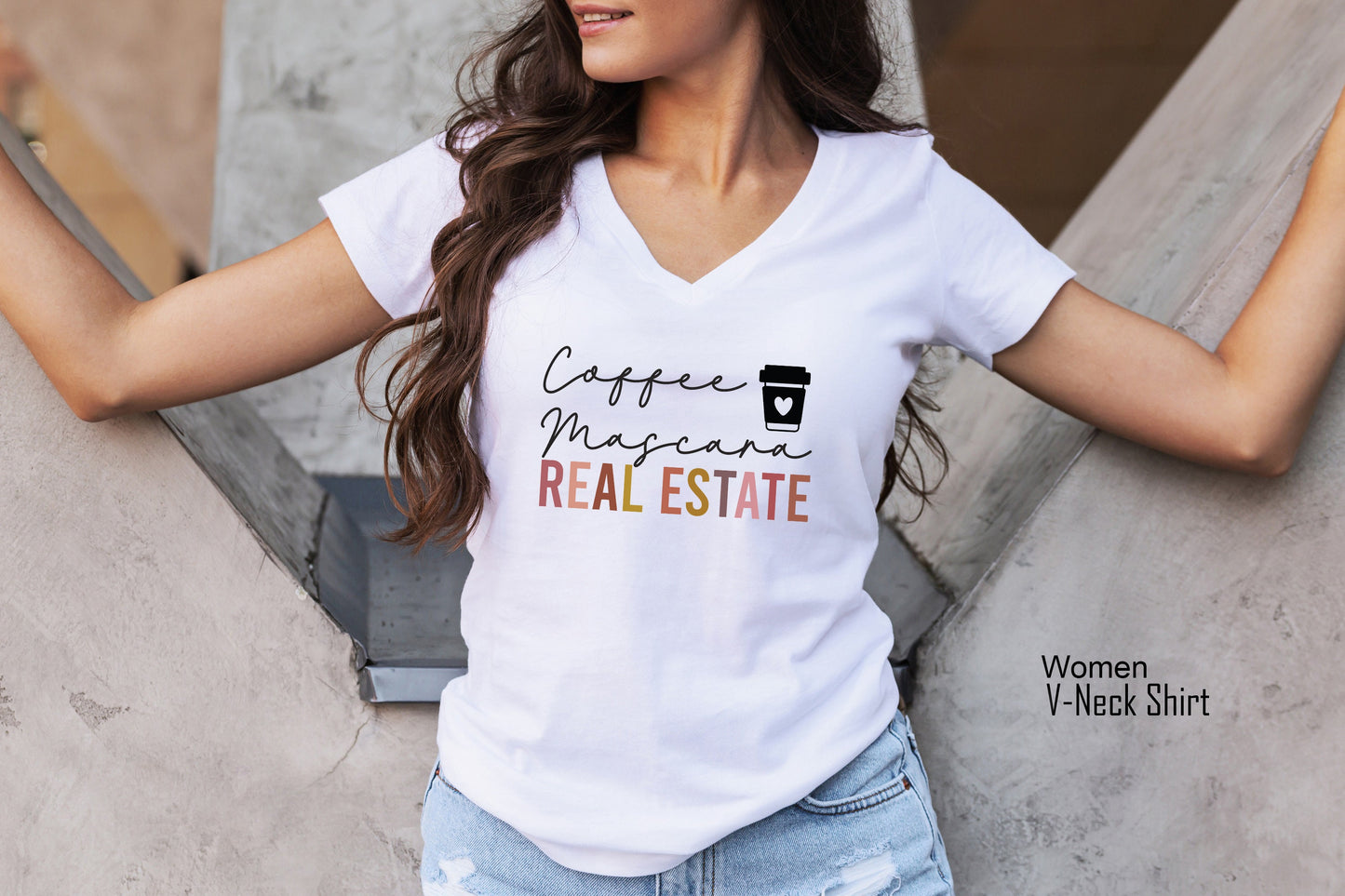 Coffee Mascara & Real Estate Shirt, Cute Real Estate Agent Shirt, Birthday Gift, Realty Shirt, Selling Houses Shirt, C6688