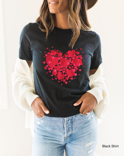 Double Heart Shirt, Valentine Heart Tee, Teacher Gift Shirt, Mothers Day Gift Shirt, Love Shirt, Gift For Mom, Heart Tee, C6719