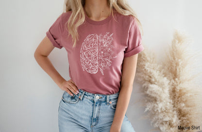 Brain Anatomy Shirt, Funny Nurse Shirts, Womens Nursing School Shirt, Nursing Student Anatomical Layout Brain, New Nursing Shirt, C6731