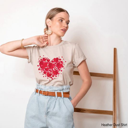 Double Heart Shirt, Valentine Heart Tee, Teacher Gift Shirt, Mothers Day Gift Shirt, Love Shirt, Gift For Mom, Heart Tee, C6719