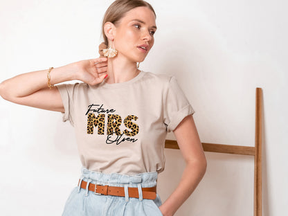 Custom Mr Mrs Shirts, Personalized Bride T-Shirt,Fiance Shirt,Bridal Party Racer Back,Bride T shirt,Bride V -Neck,Bride Gift Ideas,C6746