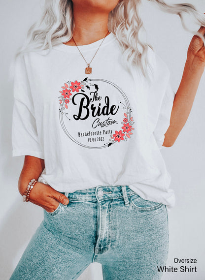 Custom Bride Shirt,Bride T-shirt,Bride Racer Back,Bride V Neck,Bride Gift Ideas,Engagement Shirts,Couple Tee,Wedding Gift,C6752