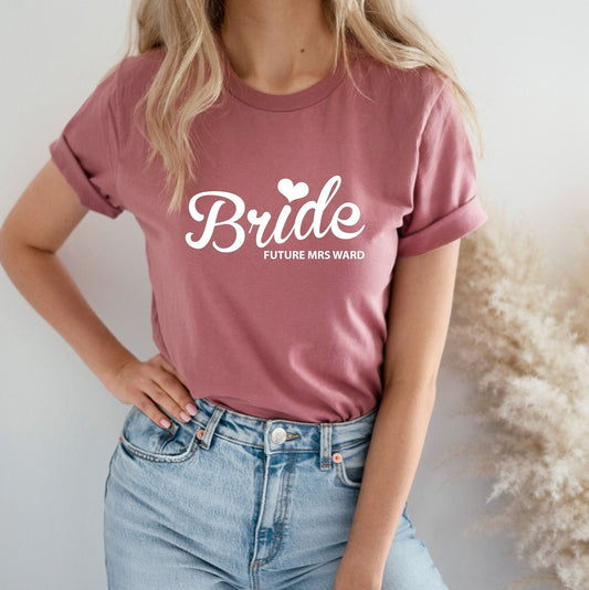 Bride Shirt,Bride T-shirt,Bride Racer Back,Bride V Neck,Bride Gift Ideas,Engagement Shirts, Fiance Shirt,Couple Tee,Wedding Gift,C6745