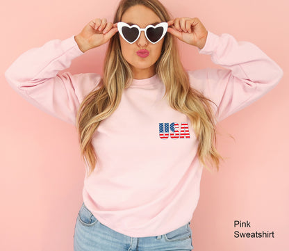 USA Pocket Sweatshirts,Fourth of July Hoodie,4th of July Party Tee,America Hoodie,Patriotic Shirt,Memorial Day Sweater,America Tshirt, C6813
