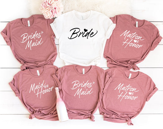 Bridesmaids Shirt, Wedding Custom Shirts,  Bridesmaid Custom Tshirts, Maid Of Honor Shirt, Bridesmaid Gift,Bridal Party Shirts, C6756