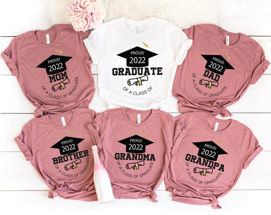 Graduation Family Shirts 2022, Matching Graduation Tshirt, Personalized Graduation T-Shirt, Proud Graduate Shirt, Custom Grad Squad, C6796