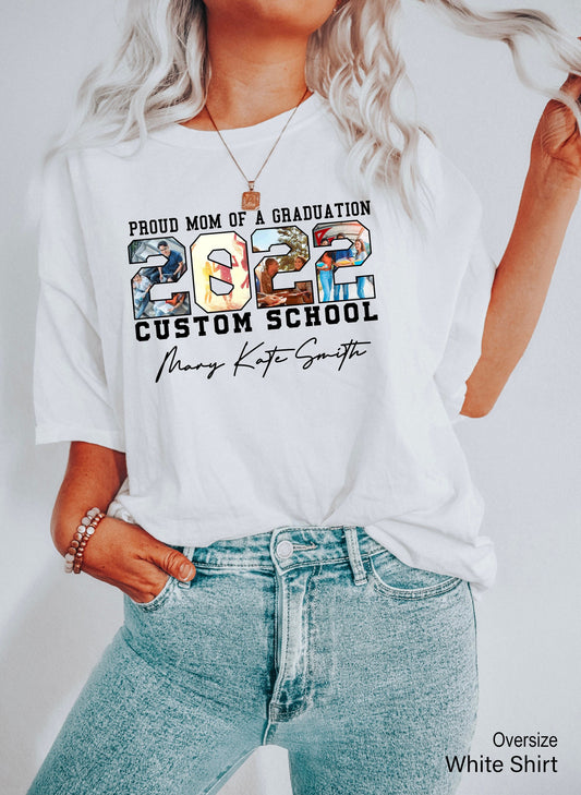 Personalized Graduation Family Shirts, Proud Family Shirts, Proud Mom of a 2022 Graduate Shirts, Grad Gift, C6816