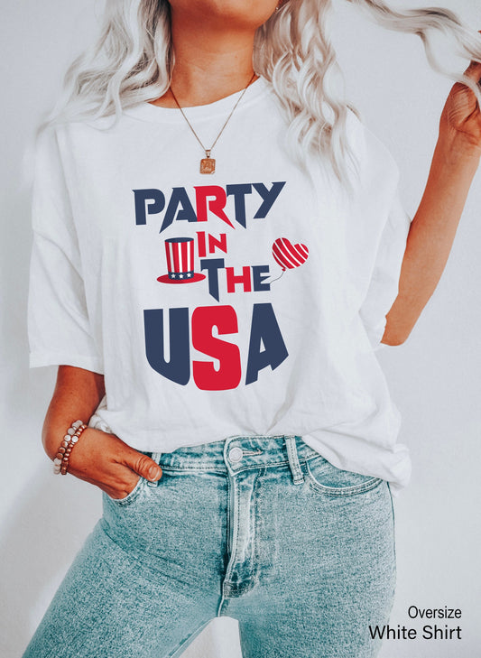 Party In The USA Shirt,4th of July Party Shirt,USA Celebrations,Fourth of July T-Shirt,American Shirt,Memorial Day Tee,Patriotic Shirt,C6842