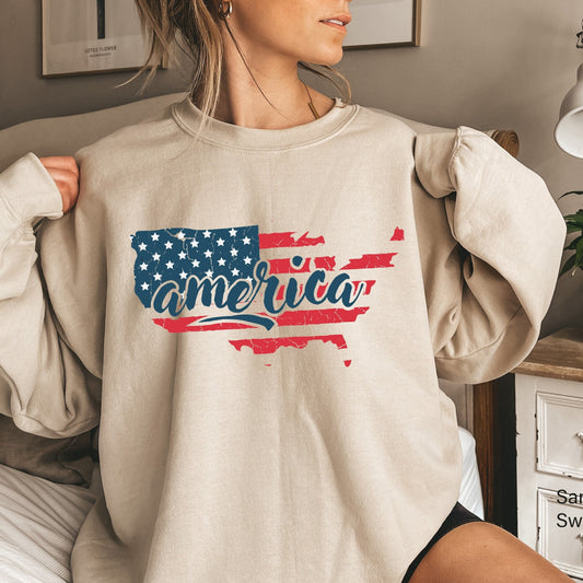 America Sweatshirt,USA Flag Hoodie,4th of July Shirt,USA Trip Sweatshirt,Patriotic T-shirt,Fourth Of July Sweatshirt,Memorial Day Tee,C6832