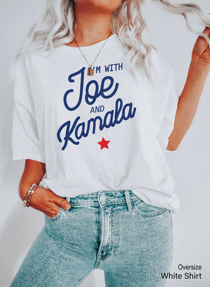 I'm with Joe and Kamala Unisex Shirt, Joe Biden for President, Kamala Harris Campaign, Anti Trump Shirt, Election Shirt,Clothe Design, C5485