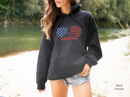 Made in America Crewneck, 4th of July Sweater, America Sweatshirt, Independence Sweatshirt, Red White Blue Sweatshirt, C6954