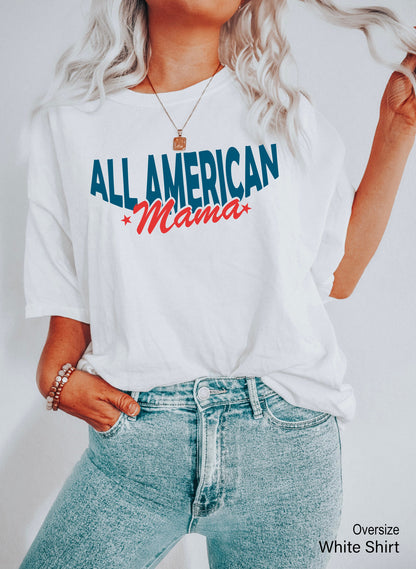 4th of July Tanks,All American Mama Shirt,4th of July Womens Racer Back,Patriotic Tank Top,Cute USA T-Shirt,Freedom Republican Tshirt,C6958