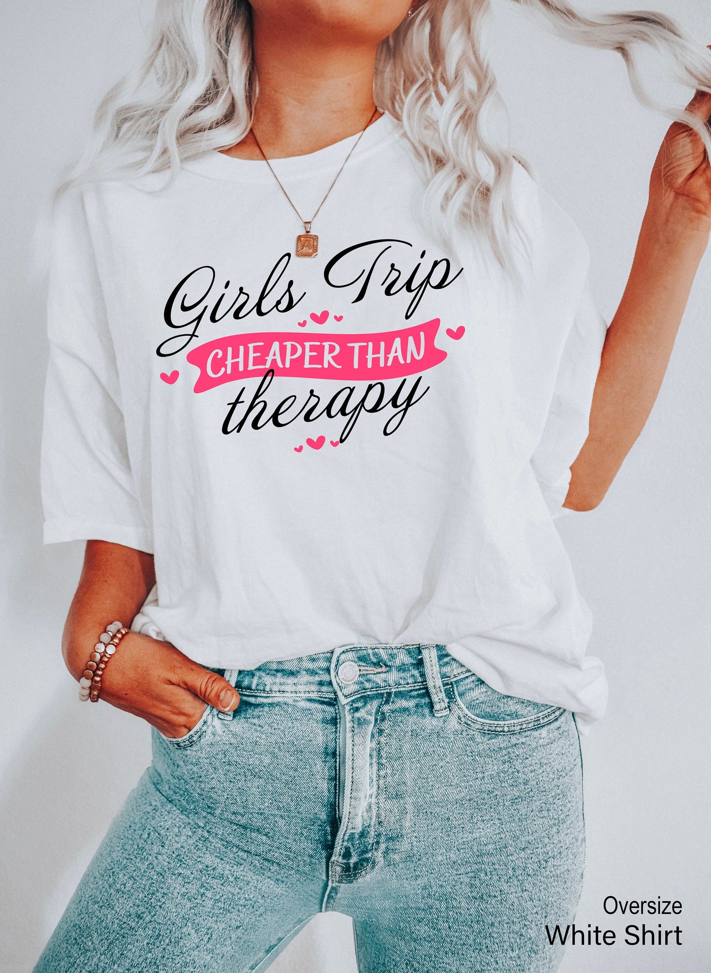 Girls Trip Sweatshirt, Girls Trip Cheaper Than Therapy Hoodie, Girls Weekend Shirt,Girls Vacation, Girls Camping Shirt, Vacation Shirt,C6973