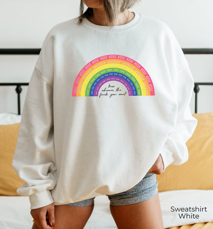 Kiss Whoever The Fuck You Want, LGBTQ Sweatshirt, Pride Hoodie, Trans Sweatshirt, LGBT Clothing, Pride Sweatshirt, LGBT, Gay Pride, C6981