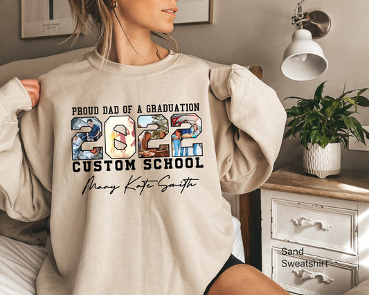 Personalized Graduation Sweatshirt,Custom Graduation Hoodie,Proud Family Shirts,Customized Photo Graduation T-Shirt,Graduate Tee, C6816