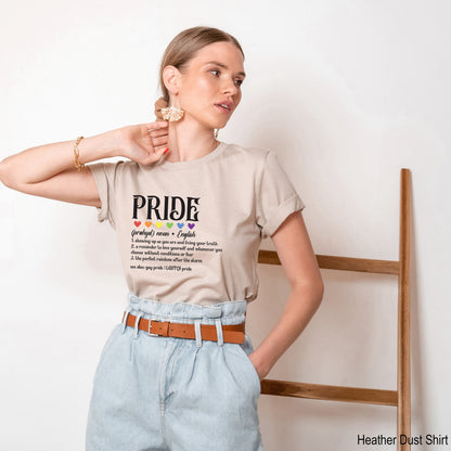 Pride Definition Shirt, Transgender Pride Shirt Gift, Lgbt Pride Shirt, Lesbian Pride Shirt, Rainbow Flag Shirt, Lgbt Pride, C7009
