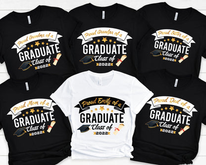 Matching Graduation Tshirt, Graduation Family Shirts 2022, Personalized Graduation T-Shirt, Proud Graduate Shirt, Custom Grad Squad, C6930