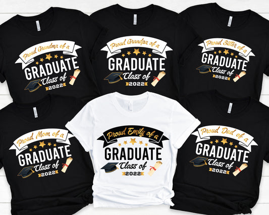 Matching Graduation Tshirt, Graduation Family Shirts 2022, Personalized Graduation T-Shirt, Proud Graduate Shirt, Custom Grad Squad, C6930