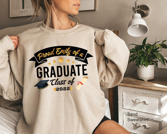 Personalized Graduation Sweatshirt,Custom Graduation Hoodie,Proud Family Shirts,Customized Photo Graduation T-Shirt,Matching Graduate,C6930