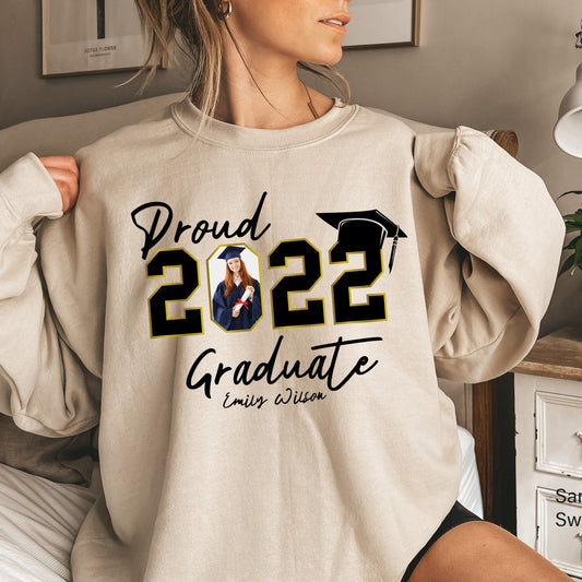 Personalized Graduation Sweatshirt,Custom Graduation Hoodie,Proud Family Shirts,Customized Photo Graduation T-Shirt,Graduate Tee,C6927