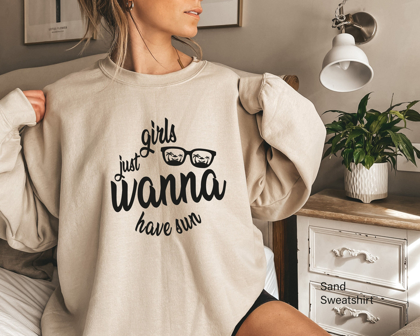 Girls Just Wanna Have Sun Sweatshirt, Summer Hoodie, Girl Trip Sweatshirt, Summer Girls Trip Shirt, Girls Trip Matching, C6963