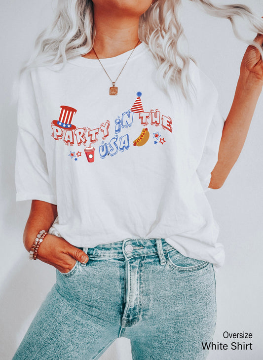 Party In The USA Shirt,4th of July Party Shirt,USA Celebrations,Fourth of July T-Shirt,American Shirt,Memorial Day Tee,Patriotic Shirt,C6840