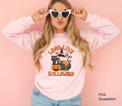 Halloween Sweatshirt,Vintage Halloween Sweater,Funny Halloween Shirt,Fall  Witchy Clothing,Halloween Party Tee,Funny Halloween Costume,C7042