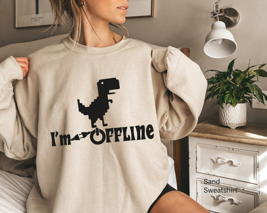 Offline Sweatshirt, Gaming Gift, Geek Gift For Her, Nerdy Gifts For Him, Video Game Sweatshirt, Gifts For Gamer, Fathers Day Gift,  C6880