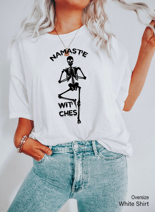 Namaste Witches Hoodie,Namaste Halloween Shirt,Skeleton Namaste Shirt,Halloween Namaste Witches Shirt,Namaste Witches Sweatshirt,C6125