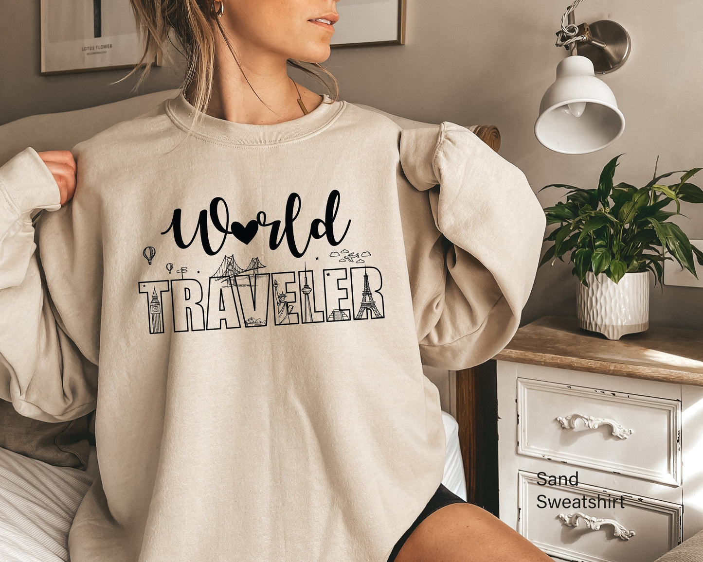 World Traveler Sweatshirt, Girls Trip Shirts, World Travel Hoodie, Traveler Shirt, Women's Travel Shirt, Vacation Shirts, C6736
