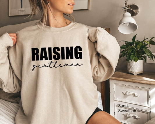 Raising Gentlemen Sweatshirt, Mom Shirt, Little Mom Sweatshirt, Funny Sweatshirt, Mom of Boy Sweatshirt, Little Gentlemen Sweatshirt, C6458