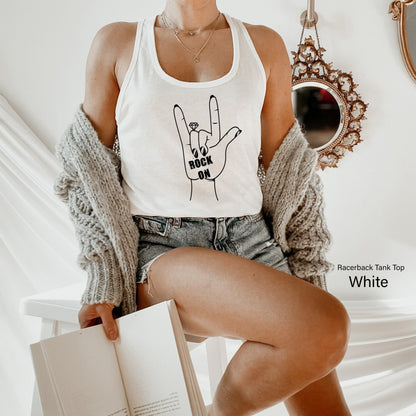 Rock On Shirt, Ring Finger Racerback, Funny Halloween Shirt, Engaged Shirt, Fiancé Tee,Vintage Inspired T-shirt, Oversized Tee, C6947