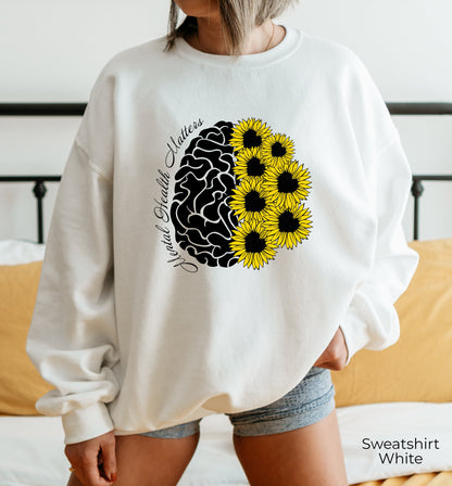 Mental Health Matters Shirt, Sunflower Brain Shirt,Wildflower Shirt,Mental Health Matters,Flower Shirt,Floral Brain, Health Shirt,C6972