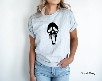 Trendy Scream Tank Tops,Funny Ghost Face Shirt,Happy Halloween Tanks,Cute Women Fall Racer Back,Horror Movie Gift,Halloween Party Tees,C7031