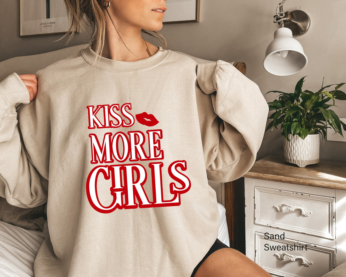 Kiss More Girls Sweatshirt, Gay Pride Hoodie, LGBTQ Sweatshirt, Lesbian Hoodie, Pride Month Sweatshirt, Queer Gift, Lesbian Clothing, C6984