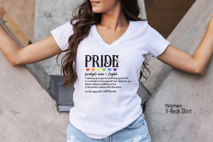 Pride Definition Shirt, Transgender Pride Shirt Gift, Lgbt Pride Shirt, Lesbian Pride Shirt, Rainbow Flag Shirt, Lgbt Pride, C7009