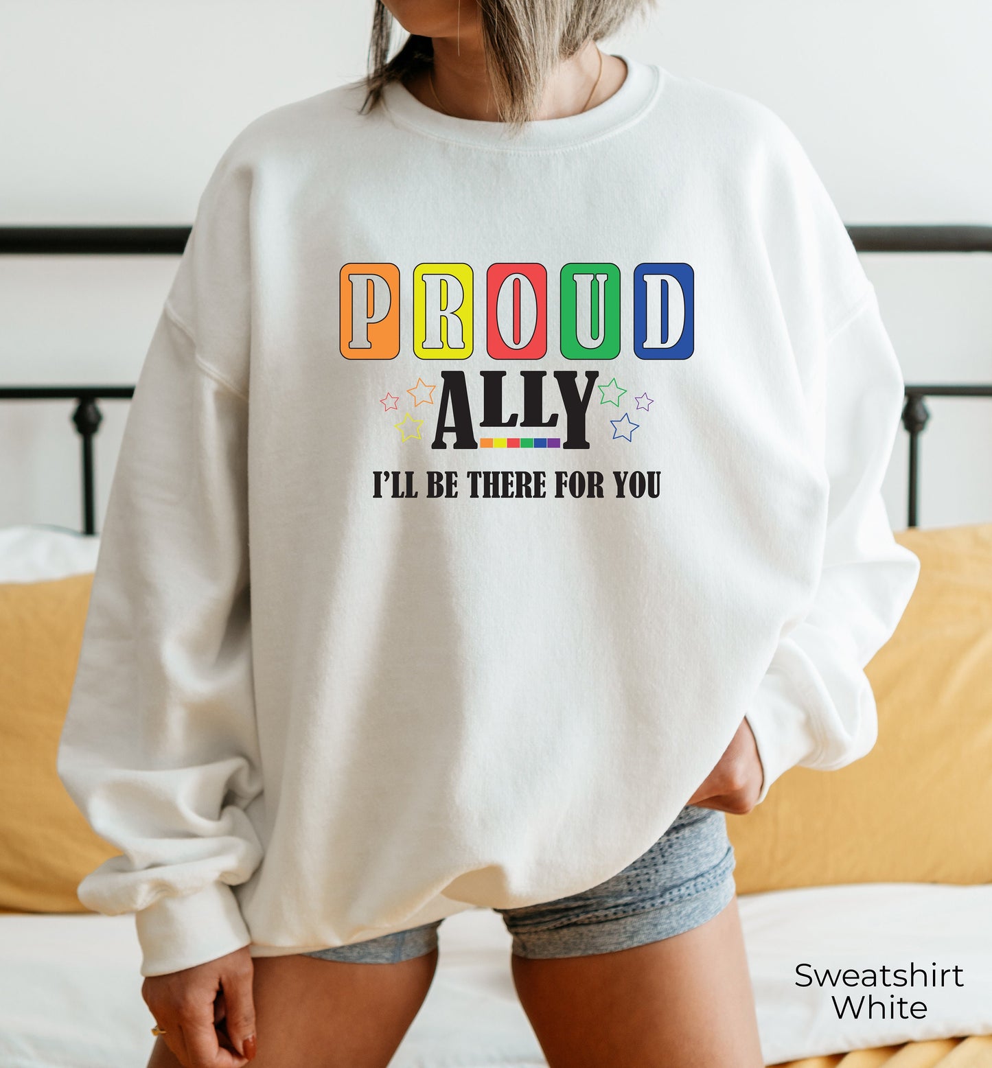 Gay Pride LGBTQ Sweatshirt, Pride Hoodie, Ally Sweatshirt, Rainbow Proud Ally, LGBT Clothing Pride Shirt, LGBT Hoodie, Gay Clothing, C7012