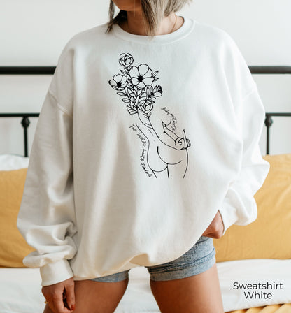 Body Positive Sweatshirt,Body Positivity Hoodie,Womens Rights Shirt,Pro Choice Shirt,My Body My Choice Tshirt,Trendy Feminist Gifts,C6404