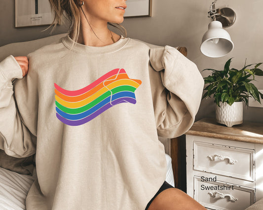 Rainbow Heart Sweatshirt, LGBTQ Hoodie, Pride Heart Sweatshirt, LGBT Hoodie, LGBT Shirt Funny, Pride Hoodies Women, Pride Sweatshirt, C7010