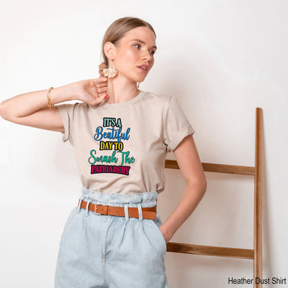 It's a Beautiful Day to Smash the Patriarchy,Equal Rights Racerback,Smash the Patriarchy Tee, Feminist Tanktop, Feminism Shirt,C7127