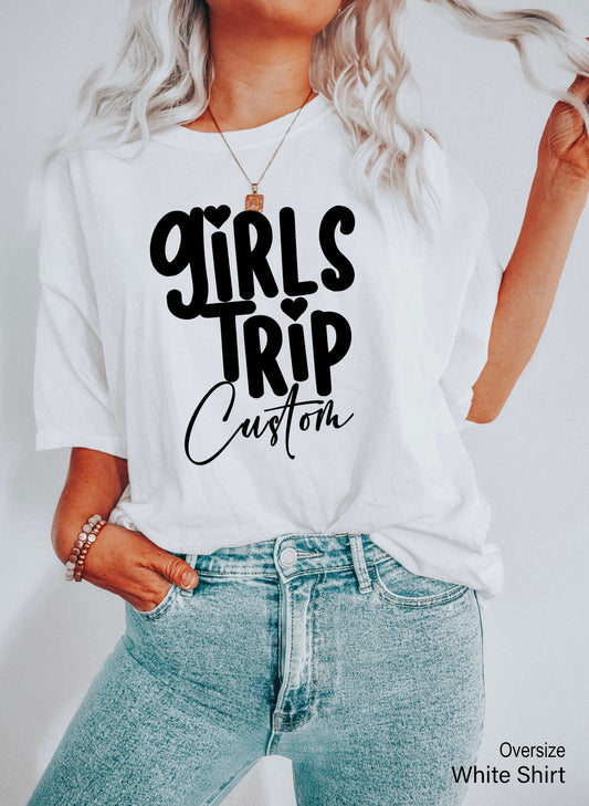 Custom Girls Trip Shirt,Funny Girl's Trip 2022 Tank Tops,Matching Girls Night Out Tshirt,Besties Trip Tee,Trendy Vacation Racer Back,C7063